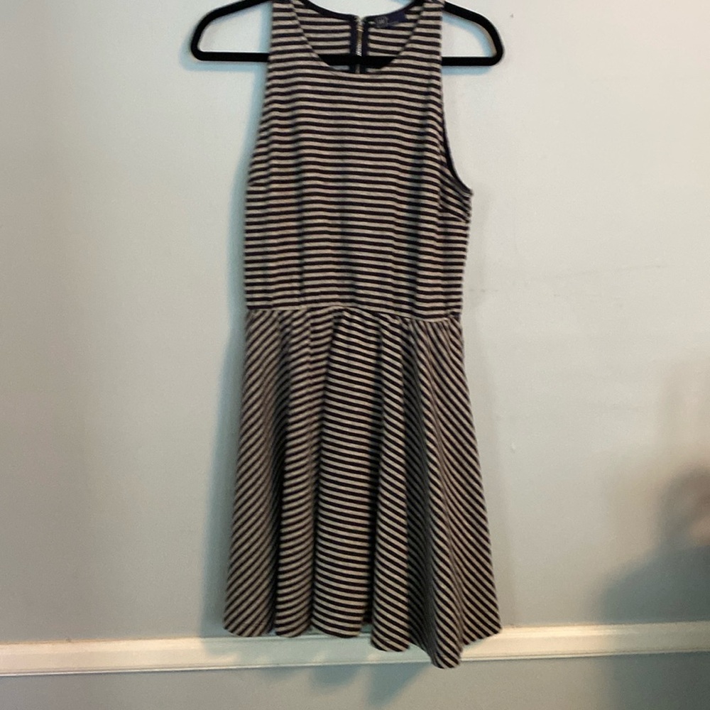 Grey and navy, sleeveless GAP dress
